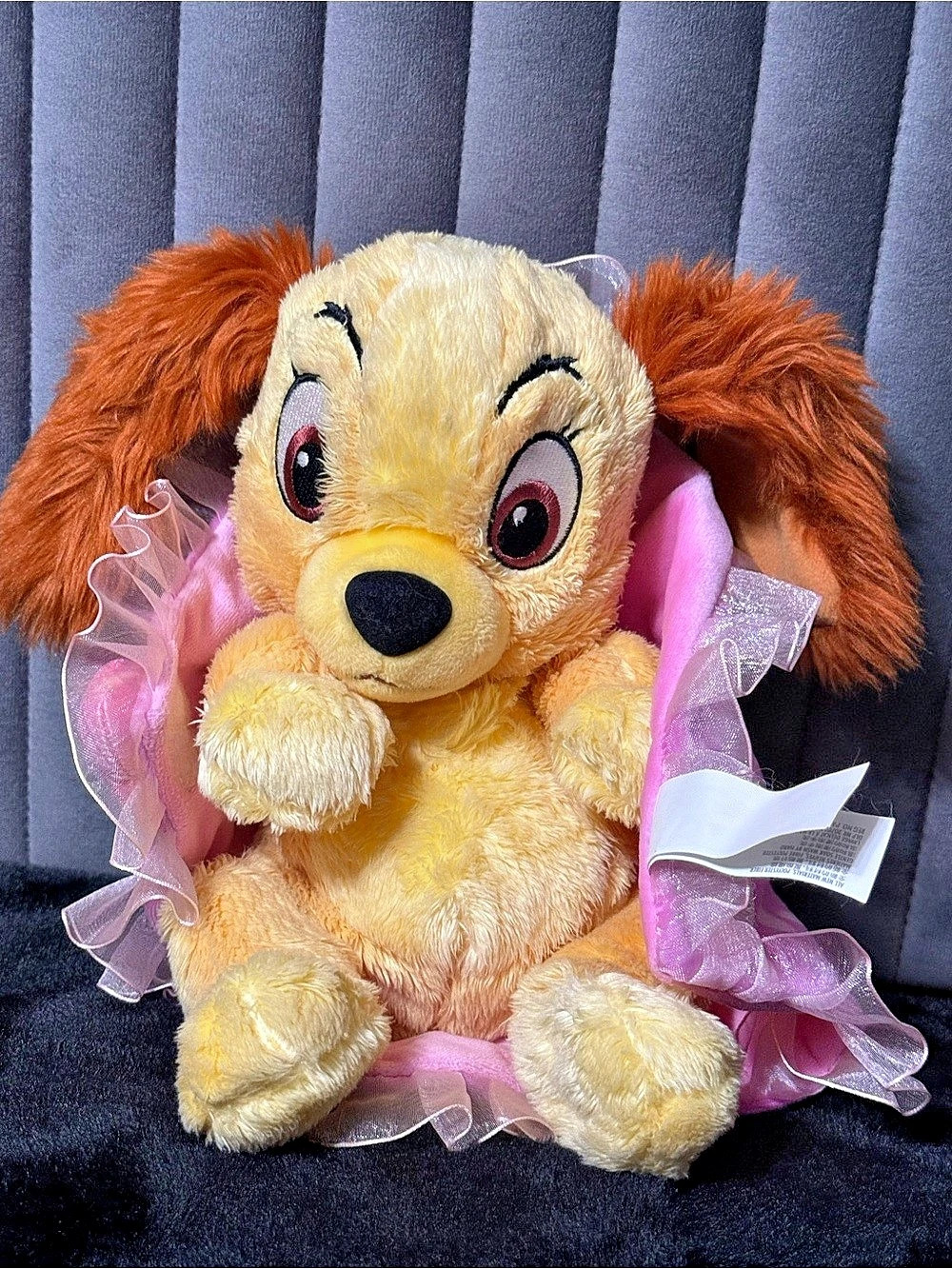 Disney Babies Lady Plush Dog in Yellow & Pink